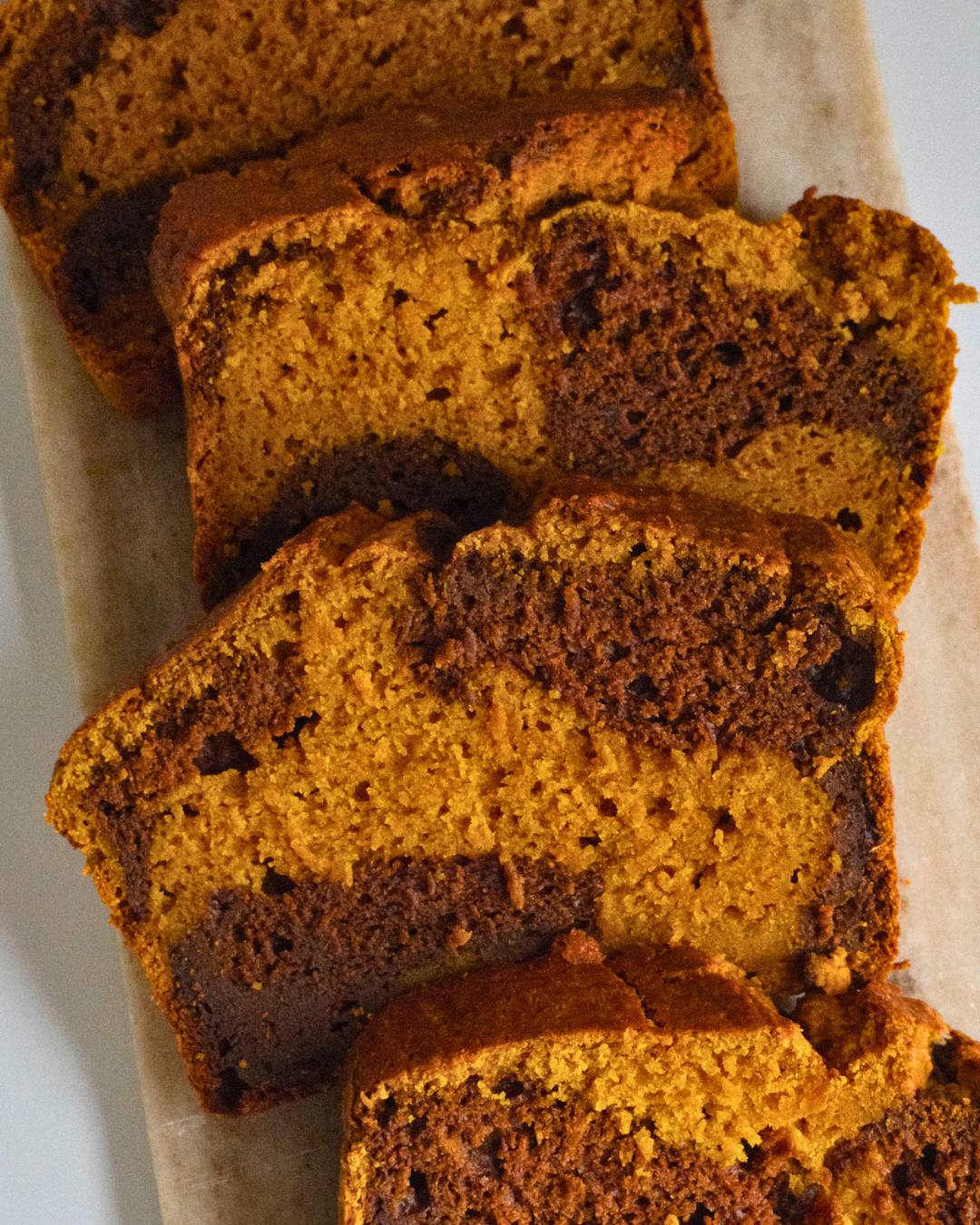 Chocolate Pumpkin Marble Loaf